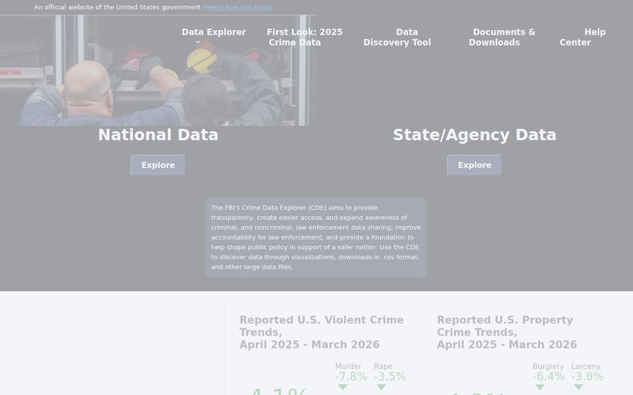 FBI agency data source for Jefferson County arrest records
