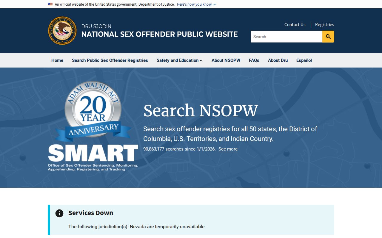 National layer for a Jefferson County sex offender check