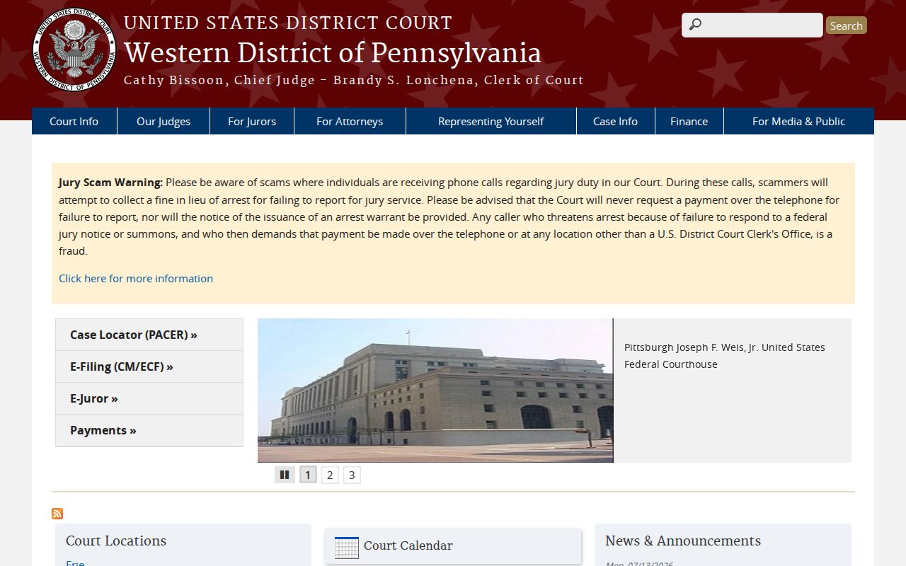 Reynoldsville criminal history federal court beyond Jefferson County records